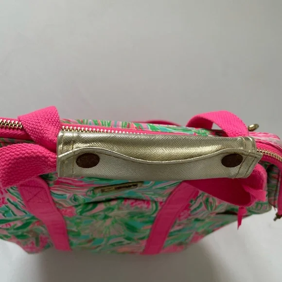 Lilly Pulitzer Pink & Green Floral Cooler Backpack - Picture 4 of 7